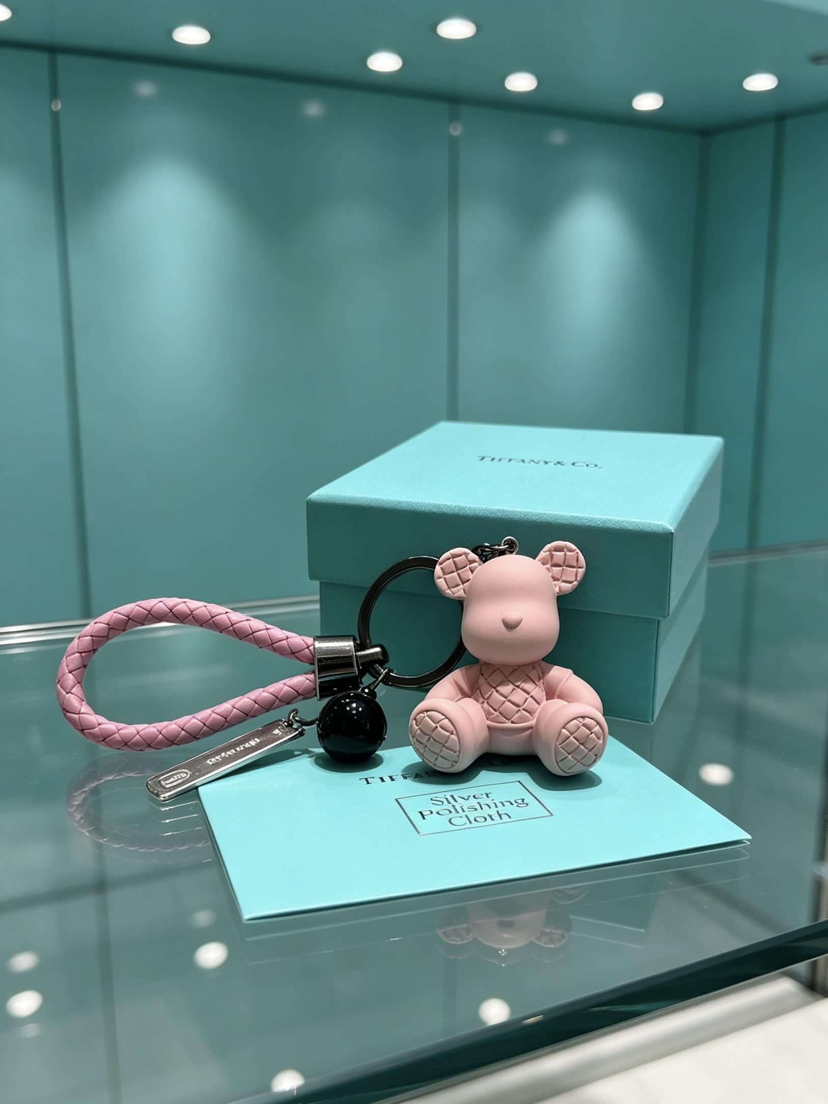 Tiffany & Co. Pink Bear Keychain